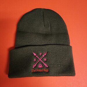 Pink PNW Arrows Brown Knit Cuffed Beanie